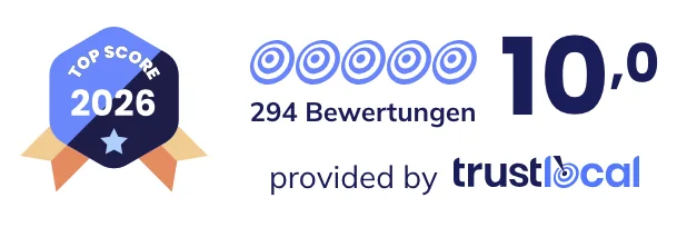 Trustlocal Top Score 2026 mit 294 Bewertungen
