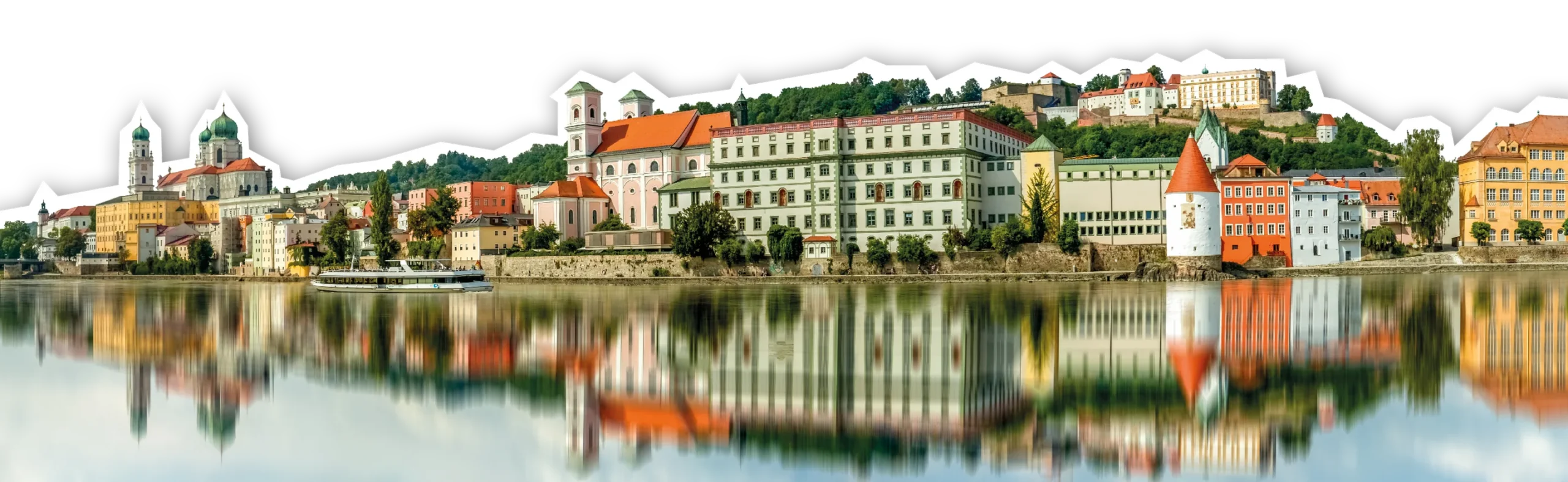 Panorama der Altstadt von Passau an der Donau